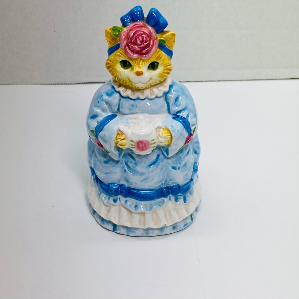 Otagiri Vintage Cat holding Teapot Utensil Holder Vase Planter EK Brownd Japan